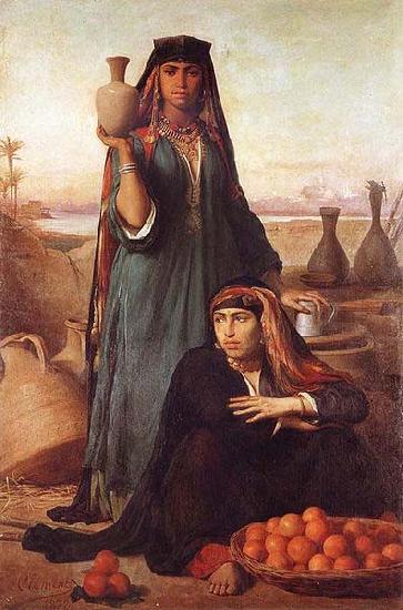 unknow artist Women Selling Water and Oranges on the Road to Heliopolis Spain oil painting art